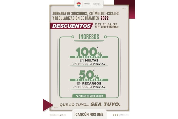 Invitan a regularizar adeudos de predial en Benito Juárez