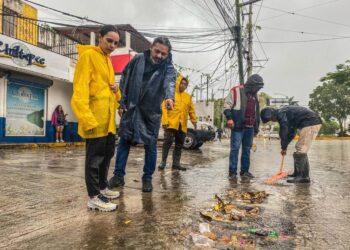 Trabajan en prevención de afectaciones por lluvias en Benito Juárez