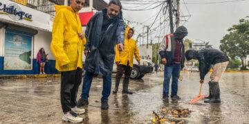 Trabajan en prevención de afectaciones por lluvias en Benito Juárez