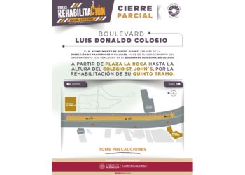 Coordina gobierno de Benito Juárez ordenamiento vial por quinto tramo de trabajos en Boulevard Colosio