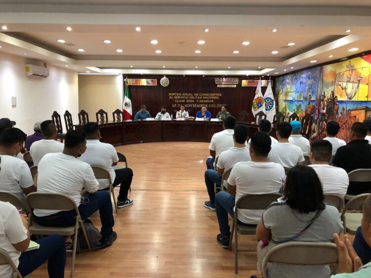 Se realiza Sorteo Anual de Conscriptos al Servicio Militar Nacional, Clase 2004 y Remisos 2022 en Isla Mujeres