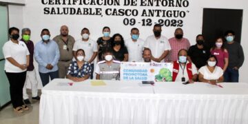 Recibe Casco Antiguo de Puerto Morelos certificación de Entorno Saludable