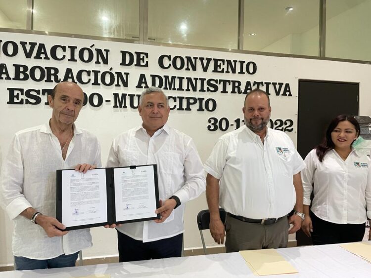 Suscriben convenio de colaboración el Ayuntamiento de Puerto Morelos y la Secretaría Ejecutiva del Sistema Anticorrupción de Quintana Roo