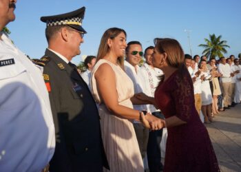 Marybel Villegas acompaña a Mara Lezama en presentación del Plan Estatal de Desarrollo 2023-2027