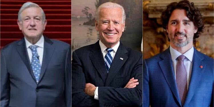 Anuncian AMLO, Biden y Trudeau creación de grupo para sustituir importaciones en Norteamérica
