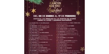 Alistan campaña “Acopio de Árboles de Navidad Temporada 2023” en Cancún