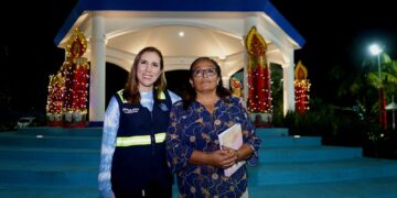 Supervisa Atenea Gómez últimos avances de obra del parque de la Colonia La Gloria