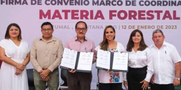 Mara Lezama y Conafor firman convenio para la conservación de la riqueza forestal