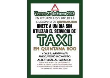 Ciudadanos de Cancún por #UnDíaSinTaxi
