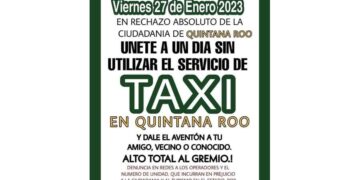 Ciudadanos de Cancún por #UnDíaSinTaxi