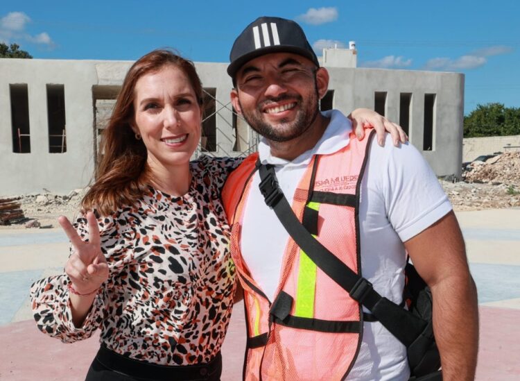 Supervisa Atenea Gómez avances en obra de la Casa del Adulto Mayor en Zona Continental