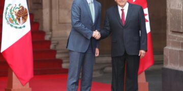 AMLO y Justin Trudeau sostiene reunión en el Palacio Nacional
