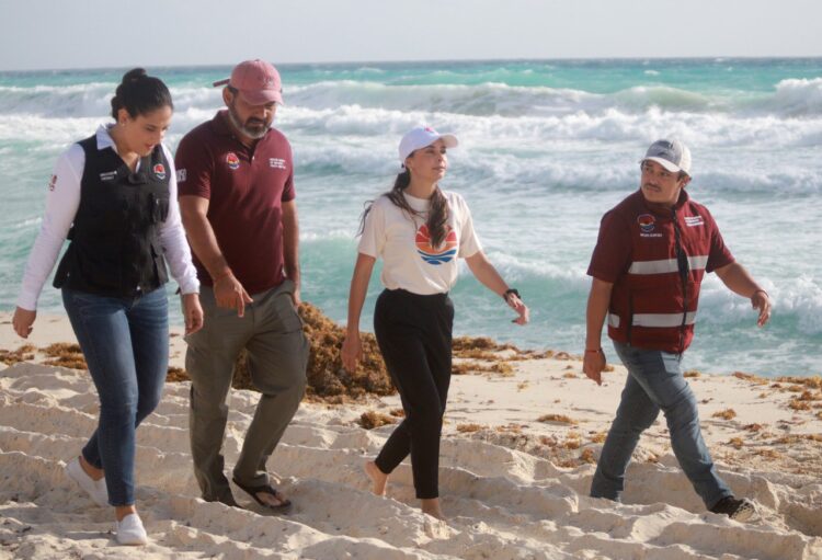 Mantenemos nuestras playas libres de sargazo, asegura Ana Patricia Peralta