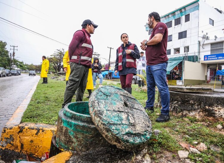 Ana Patricia Peralta supervisa labores preventivas ante lluvias