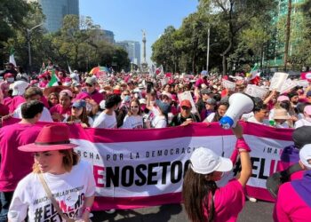 Realizan marcha en defensa del INE
