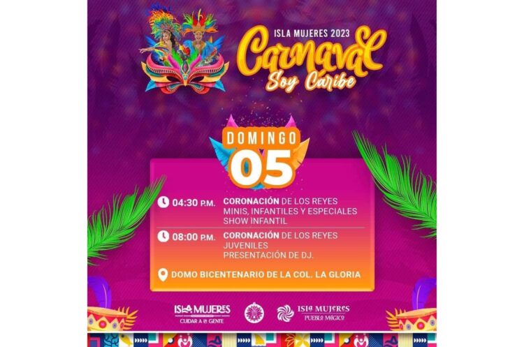 Isla Mujeres, listo para celebrar el Carnaval 2023 “Soy Caribe”