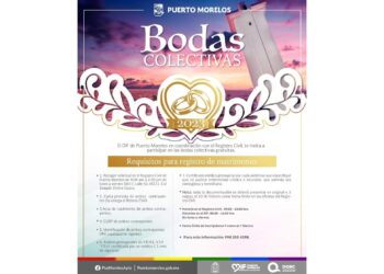 Gobierno de Puerto Morelos reitera invitación a participar en Bodas Colectivas 2023