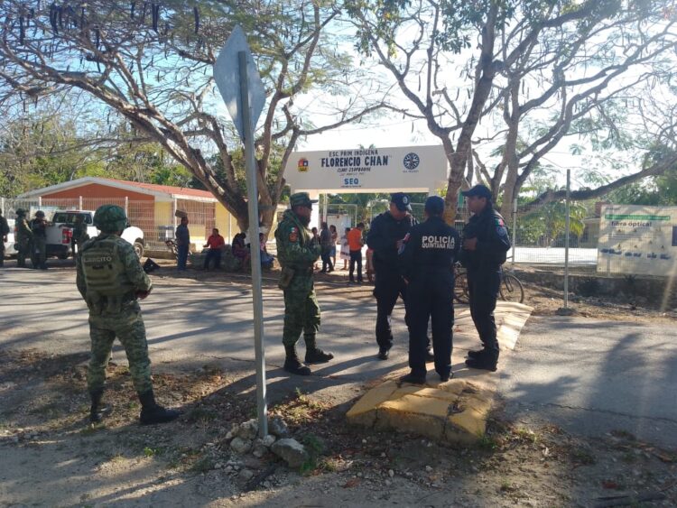 Con motivo de elección de delegado, refuerzan seguridad en Francisco May