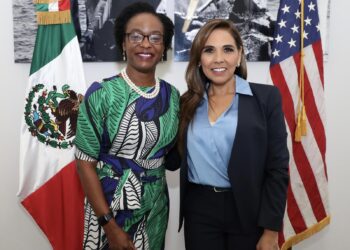 Fortalecen Mara Lezama y Dorothy Nguttter relación bilateral y labor conjunta