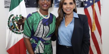 Fortalecen Mara Lezama y Dorothy Nguttter relación bilateral y labor conjunta