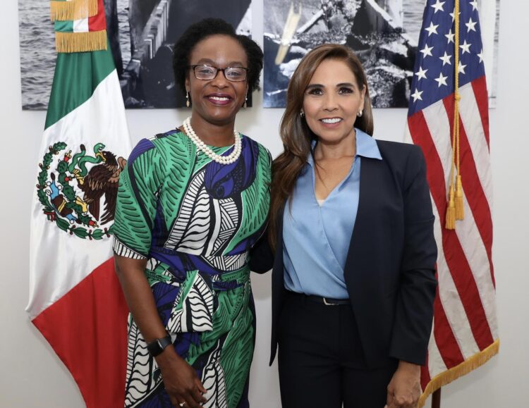 Fortalecen Mara Lezama y Dorothy Nguttter relación bilateral y labor conjunta