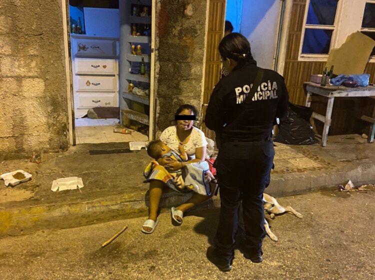 Atienden elementos de Seguridad Pública caso de violencia familiar en Isla Mujeres