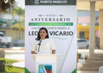 Blanca Merari encabeza ceremonia por aniversario del cambio de nombre de Hacienda Santa María