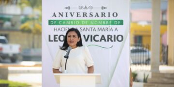 Blanca Merari encabeza ceremonia por aniversario del cambio de nombre de Hacienda Santa María