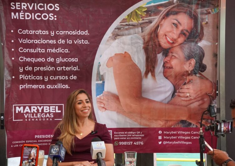 Presenta Marybel Villegas programa para atención médica a grupos vulnerables en Cancún