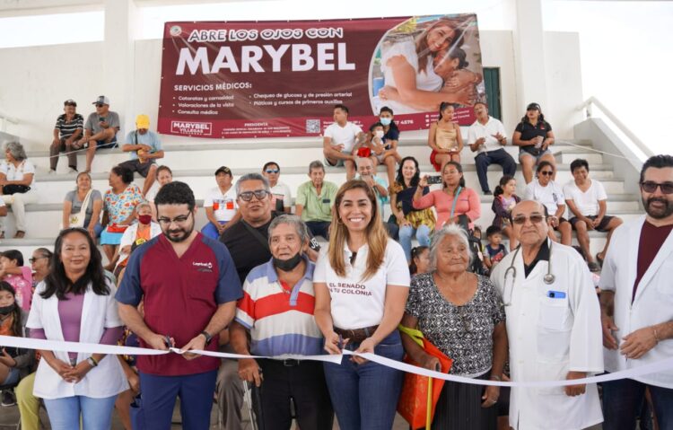 Arranca Marybel Villegas con gran éxito brigadas de salud “Abre los ojos con Marybel”