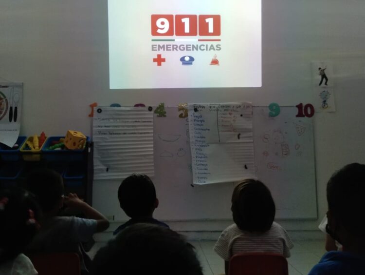 Seguridad Pública de Puerto Morelos enseña a estudiantes de preescolar a cuidar su integridad