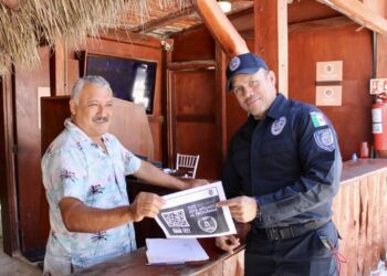 Más negocios de Puerto Morelos se incorporan a estrategia de seguridad