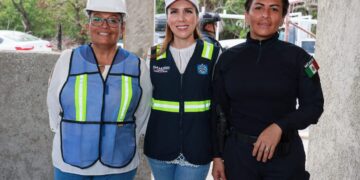 Atenea Gómez supervisa avances de construcción de Caseta de seguridad hacia Costa Mujeres