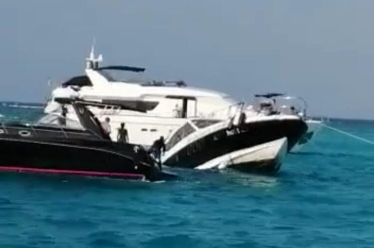 Por exitosa vigilancia en Isla Mujeres rescatan a turistas de embarcación que se hundió