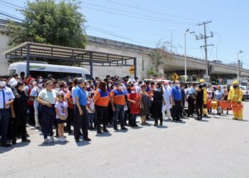 Realizan intensa jornada para Protección Civil en Puerto Morelos con seis simulacros