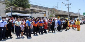 Realizan intensa jornada para Protección Civil en Puerto Morelos con seis simulacros