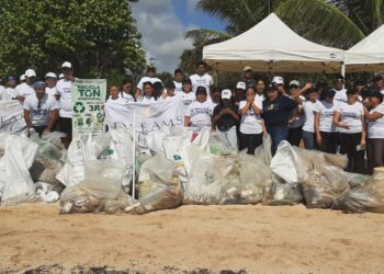 Gobierno de Puerto Morelos participa en limpieza de playas por temporada de anidación de tortugas marinas