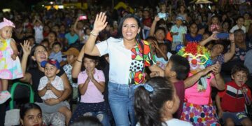 Blanca Merari celebra en grande a niñas y niños de Puerto Morelos