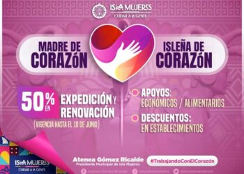 Celebra Atenea Gómez a mamás deIsla Mujeres con Programas del Corazón