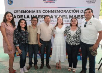 Enaltece Atenea Gómez labor de los maestros y maestras en Isla Mujeres