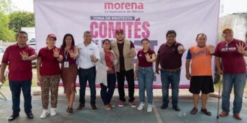 Johana Acosta toma protesta a Comités de Defensa de la 4T en Cozumel
