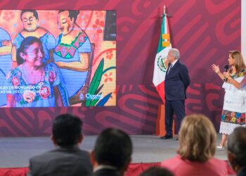 Presenta Mara Lezama ‘’Modelo de Mercado del Bienestar Maya’’ en mañanera de AMLO