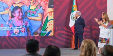 Presenta Mara Lezama ‘’Modelo de Mercado del Bienestar Maya’’ en mañanera de AMLO