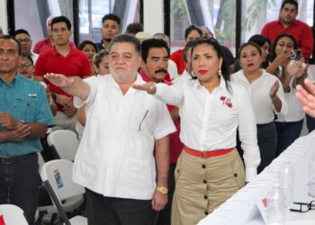 Designan a Pedro Flota y Sayuri Astrit Cetina como presidente y secretaria general del PRI Quintana Roo