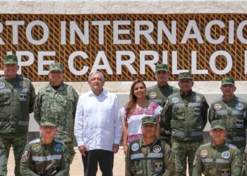 Mara Lezama acompaña a AMLO en supervisión de obras históricas para Quintana Roo