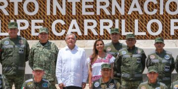 Mara Lezama acompaña a AMLO en supervisión de obras históricas para Quintana Roo