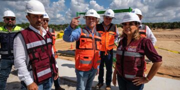 Supervisa Mara Lezama avances de la estación Cancún Aeropuerto del Tren Maya