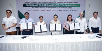 Blanca Merari firma convenio para instrumentar programa de ordenamiento ecológico de Puerto Morelos