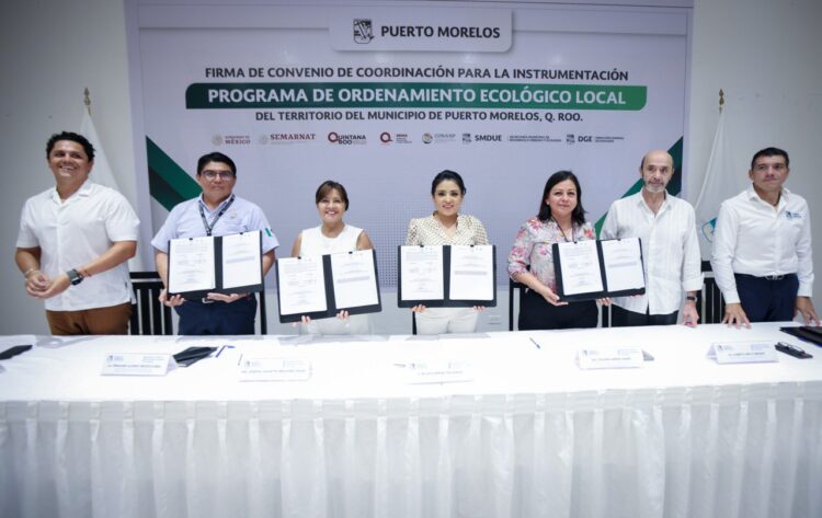 Blanca Merari firma convenio para instrumentar programa de ordenamiento ecológico de Puerto Morelos