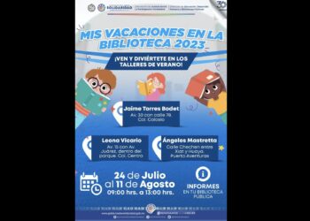 Anuncian Curso de Verano en bibliotecas de Playa del Carmen